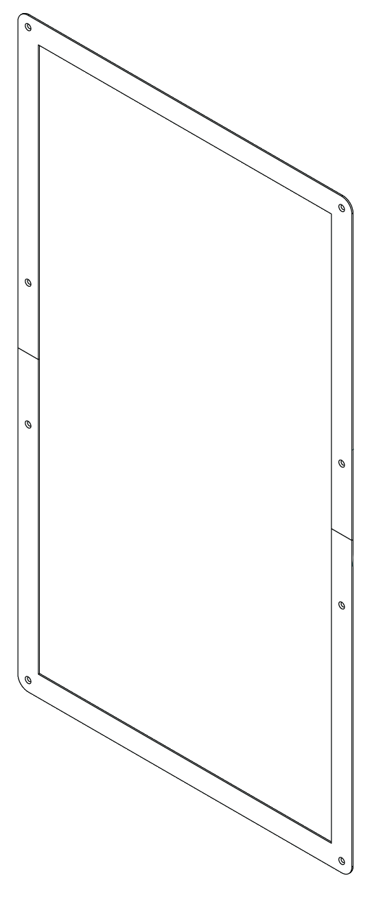 Flush mount trim ring (black) for HON-AOR-16 Command Unit